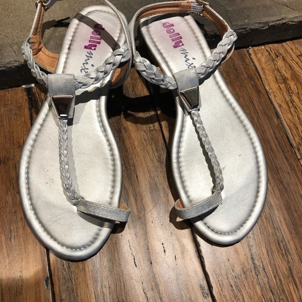 JollyMix Braided Silver Sandals